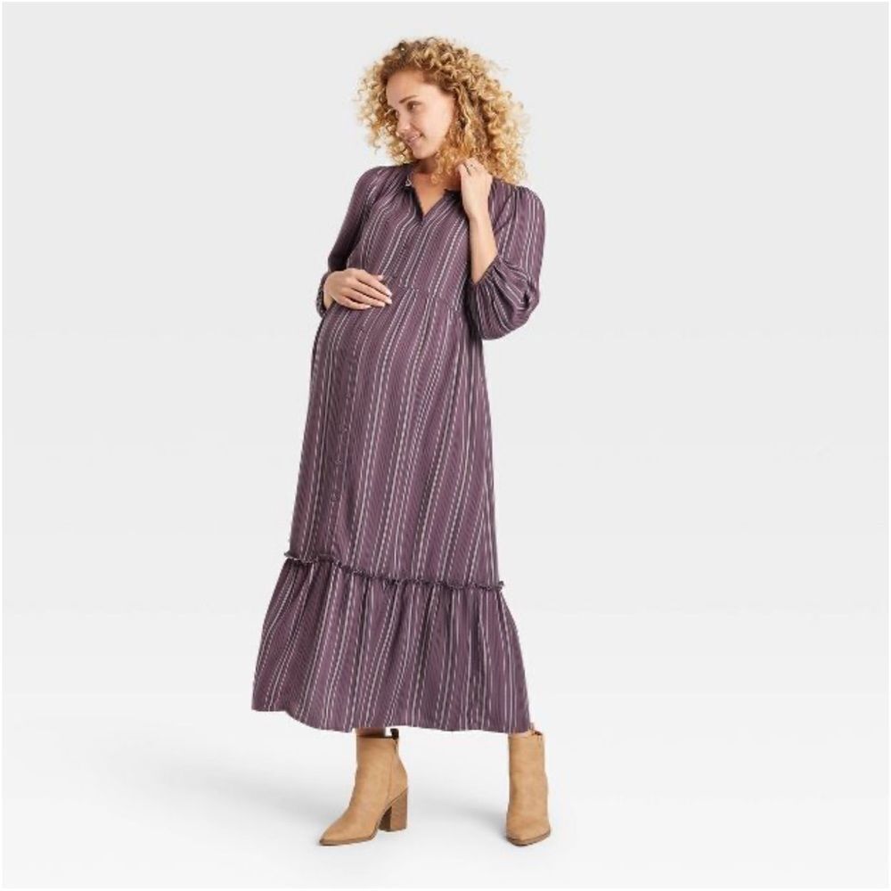 NWT Isabel Maternity 3/4 Sleeve Modern House Maternity Dress